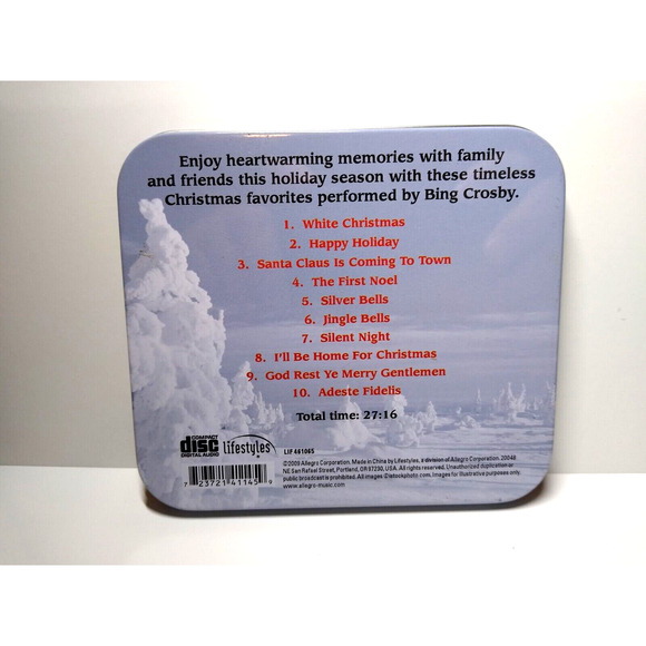 Bing Crosby White Christmas Treasures CD In Collectors Tin 2009 Silver Bells - Picture 3 of 3